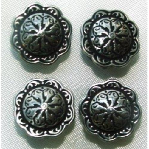 Jul Stainless Floral Pedestal Buttons